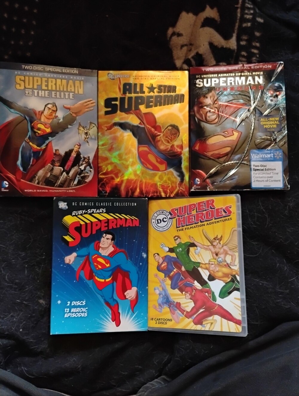 Superman & Super Heroes Cartoon Series & Movie DvD 10 Discs Set Bundled Lot